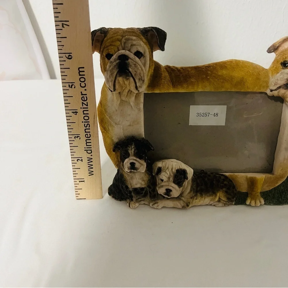 Charming Bulldog Family Picture Frame by Victorian Treasures Decorative Home